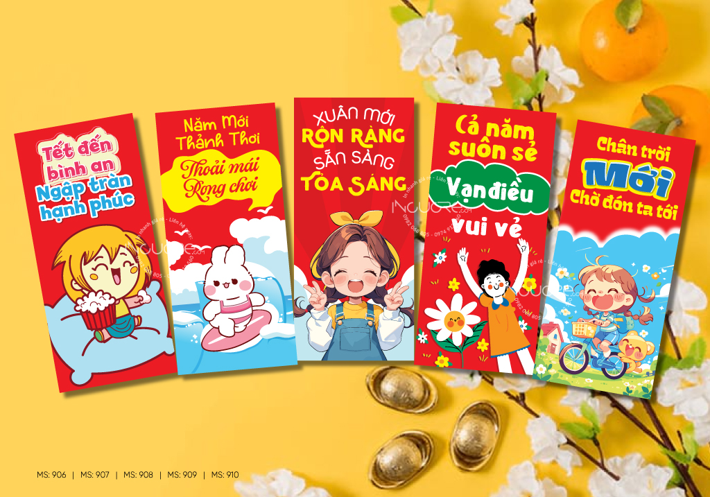 mẫu bao lì xì chibi